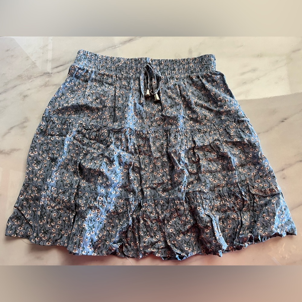 Floral Ruffle Skirt